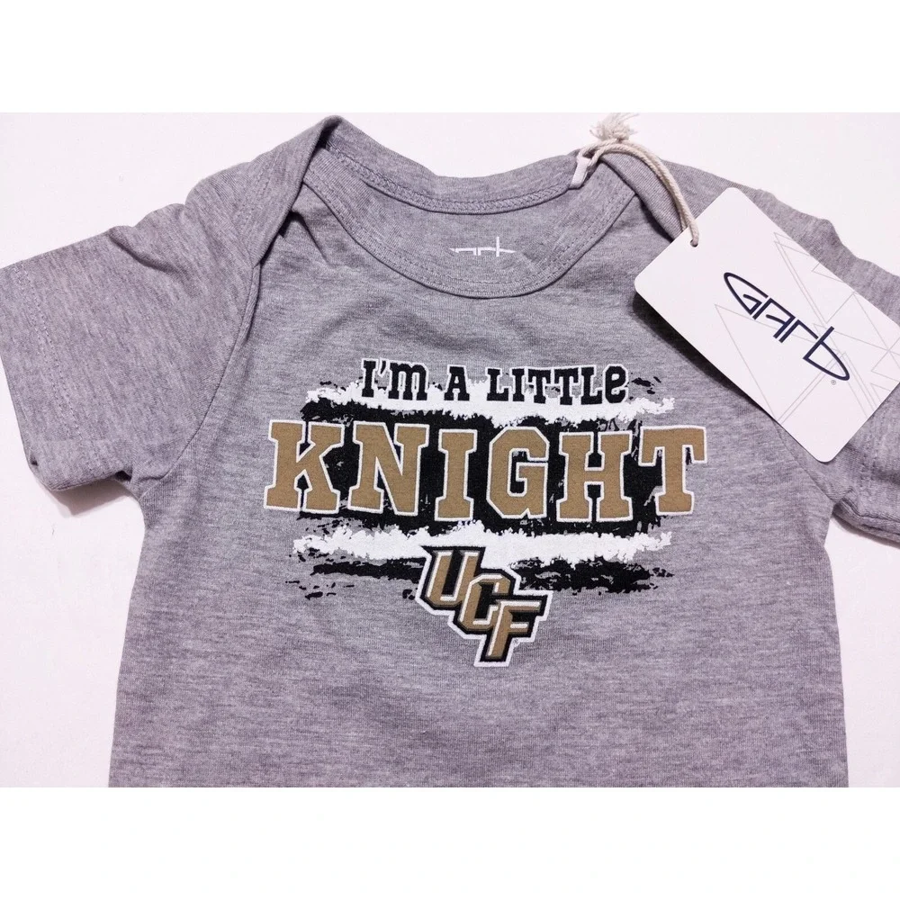 GARB UCF Knights Baby Infant Body Suit‎ Little Gray 3-6 Months 6M ~ New